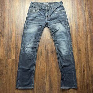 Affliction Los Angeles Men's 32x32 Ace Slim Straight Leg Distressed Jeans